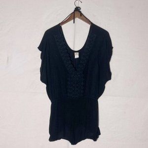 ONeill black crochet lace  decoration romper M